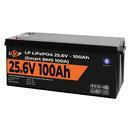 Аккумулятор LogicPower LiFePO4 24V (25,6V) - 100 Ah (2560Wh) (Smart BMS 100А) с Bluetooth, пластик фото