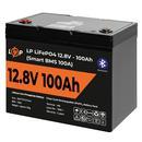 Аккумулятор LogicPower LiFePO4 12V (12,8V) - 100 Ah (1280Wh) (Smart BMS 100А) с Bluetooth, пластик фото