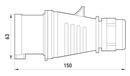 3648-326 Силова вилка переносна ENEXT розбірна 3Р+N+Z 400В 32A IP44 фото