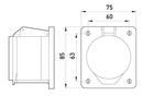 p012012 Силова розетка що вбудовується e.socket.pro.4.16.wall 4п 380В 16А (414) фото