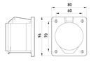 p012015 Силовая розетка встраиваемая e.socket.pro.5.32.wall 5п 380В 32А (425) фото