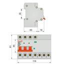 45AD63316E30 Диференційний автоматичний вимикач ElectrO АД2-63 3р + N 16 / 0,03А (4,5кА) фото