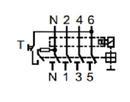 2061812 Реле диференціальне (УЗО) ETI EFI-P4 4p 40 / 0,03 NL тип A (10kA) (нейтральний полюс зліва) фото