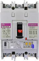 4671302 Автоматический выключатель ETI EB2 250/3E 125A (70kA, (0.4-1)In/выбираемая) 3P