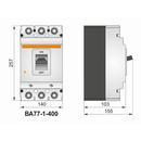VA77HR400 Автоматичний вимикач ElectrO ВА77-1-400, 3P, 400А, 10In, Icu 70кА, Ics 50кА, 400В, з 2 регулюваннями термомагнитного расцепителя (тип HR) фото