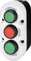 4771444 Кнопковий пост 3-модульний ETI ESE3-V6 (Compact, "FORWARD" / "STOP" / "REVERSE", зелений / червоний / зелений, корпус сіро-чорний)