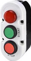 4771446 Кнопковий пост 3-модульний ETI ESE3-V8 (Compact, "START / STOP" з ламп. LED240V AC, червоний / зелений / червоний, корпус сіро-чорний)