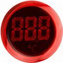A0190010043 Круглий цифровий вимірювач температури АСКО ED16-22WD -25С - 150С червоний фото