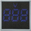 A0190010036 Квадратний цифровий вимірювач напруги АСКО ED16-22FVD 30-500В АС синій фото