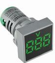 A0190010034 Квадратний цифровий вимірювач напруги АСКО ED16-22FVD 30-500В АС зелений фото