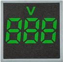A0190010034 Квадратний цифровий вимірювач напруги АСКО ED16-22FVD 30-500В АС зелений фото