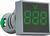 A0190010034 Квадратний цифровий вимірювач напруги АСКО ED16-22FVD 30-500В АС зелений