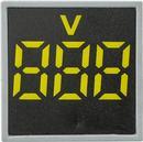 A0190010032 Квадратний цифровий вимірювач напруги АСКО ED16-22FVD 30-500В АС жовтий фото