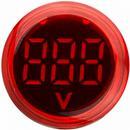 A0190010016 Круглий цифровий вимірювач напруги АСКО ED16-22VD 30-500В АС червоний фото