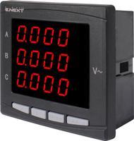 p079002 Цифровой врезной вольтметр ENEXT e.meter.pro.96.v.led 96х96мм АС 230В 0-450В