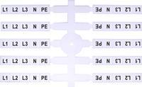 3901816 Маркувальна табличка (200 шт) ETI EO3 (L1, L2, L3, N, PE)
