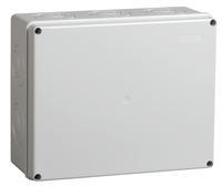 UKO10-240-195-090-K41-55 Коробка IEK КМ41272 распаячная для открытой проводки 240х195х90 мм IP55 (RAL7035, кабельные вводы 5 шт)
