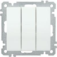 EVB30-K01-10 Выключатель IEK ВК03-00-0-ББ 3-клавишный BOLERO (белый)