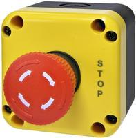 4771624 Кнопочный пост 1-модульный ETI ESB1Y-V1 (Standart, "STOP" грибкового типа, отключение поворотом, красный, корпус жёлто-чёрный)