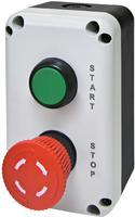 4771627 Кнопковий пост 2-модульний ETI ESB2-V5 (Standart, "START/STOP" грибкового типу, відключення поворотом, зелений/червоний)