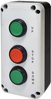 4771630 Кнопковий пост 3-модульний ETI ESB3-V7 (Standart, "UP/STOP/DOWN", зелений/червоний/зелений)