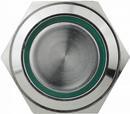 A0140010116 Кнопка металева пласка з підсвічуванням АСКО TYJ 19-272 2NO+2NC зелена 220V фото