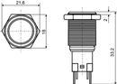 A0140010101 Кнопка металлическая плоская с фиксацией АСКО TYJ 16-362 2NO+2NC с подсветкой желтая 220V фото