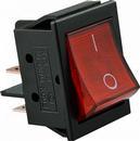 A0140040160 Переключатель 1 клавишный красный с подсветкой АСКО KCD2-6-201N R/B 30 А 220V фото