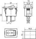 A0140040053 Переключатель 1 клавишный красный с подсветкой АСКО KCD1-2-101N R/B 220V фото