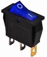 A0140040030 Переключатель 1 клавишный синий с подсветкой АСКО KCD3-101N BL/B 220V
