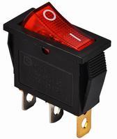 A0140040027 Переключатель 1 клавишный красный с подсветкой АСКО KCD3-101N R/B 220V