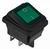 A0140040115 Переключатель 1 клавишный влагозащищенный зеленый с подсветкой АСКО KCD2-201NW GR/B 220V
