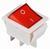 A0140040105 Переключатель 1 клавишный красный с подсветкой АСКО KCD2-201N R/WH 220V