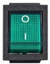 A0140040102 Переключатель 1 клавишный зеленый с подсветкой АСКО KCD2-201N GR/B 220V фото