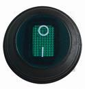 A0140040075 Переключатель 1 клавишный круглый влагозащищенный зеленый с подсветкой АСКО KCD1-5-101NW GR/B 220V фото
