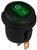 A0140040075 Переключатель 1 клавишный круглый влагозащищенный зеленый с подсветкой АСКО KCD1-5-101NW GR/B 220V