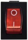 A0140040062 Переключатель 1 клавишный красный с подсветкой АСКО KCD1-4-201N R/B 220V фото