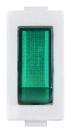 A0140040041 Переключатель 1 клавишный зеленый с подсветкой АСКО KCD3-101N-13 GR/WH 220V фото