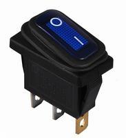 A0140040038 Переключатель 1 клавишный влагозащищенный синий с подсветкой АСКО KCD3-101NW BL/B 220V