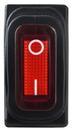 A0140040036 Переключатель 1 клавишный влагоз красный с подсветкой АСКО KCD3-101NW R/B 220V фото