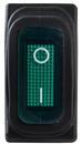 A0140040035 Переключатель 1 клавишный влагозащищенный зеленый с подсветкой АСКО KCD3-101NW GR/B 220V фото