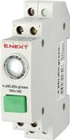 i0790004 Кнопка з індикатором на DIN-рейку ENEXT e.pbi.din.green зелена