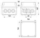 058 Коробка распределительная пластиковая ENEXT TAREL Z1 W IP 55 (166*166*140) фото