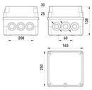 059 Коробка розподільча пластикова ENEXT TAREL Z2 W IP55 (250*165*138) фото