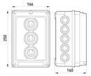 062 Коробка распределительная пластиковая ENEXT TAREL SB-K-51 IP55 под автоматический вкручиваемый выключатель (250*166*140) фото