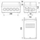 061 Коробка распределительная пластиковая ENEXT TAREL SW-K-51 IP55 под автоматические выключатели (250*166*140) фото