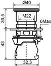 A0140010168 Кнопка "грибок" (d 40 мм) "Стоп" АСКО TB5-AC42 красная фото