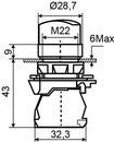 A0140010159 Кнопка поворотна 3-позиційна АСКО TB5-AD53 з самоповерненням, стандартна ручка фото