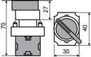 A0140010005 Кнопка поворотная 3-позиционная АСКО XB2-BD33, стандартная ручка фото