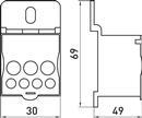 p0680001 Блок распределительный ENEXT e.sn.pro.80 на DIN-рейку 80А (вход 1*6...16 кв.мм/выход 4*2,5...6 + 2*2,5...16 кв .мм) фото